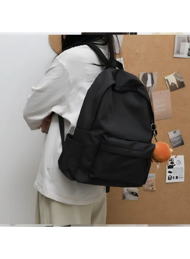 Take Two Black Polyester Backpack with Zip Closure
