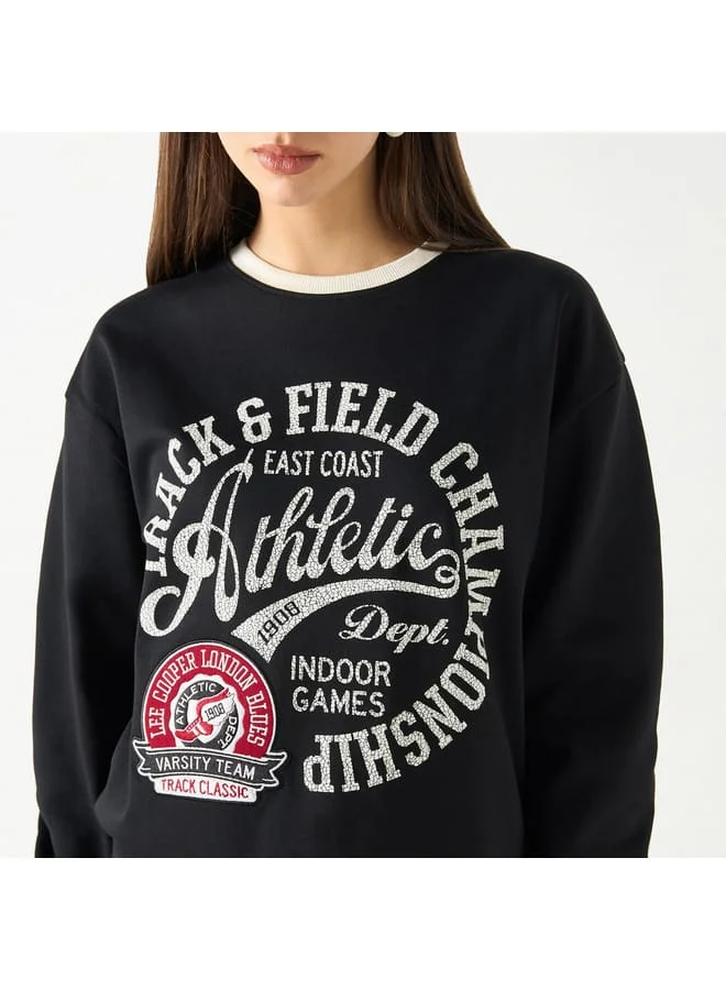 Lee Cooper Lee Cooper Printed Sweatshirt with Crew Neck and Long Sleeves