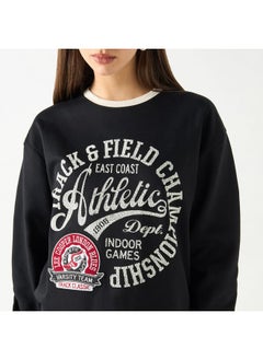 Lee Cooper Lee Cooper Printed Sweatshirt with Crew Neck and Long Sleeves  - Image 4