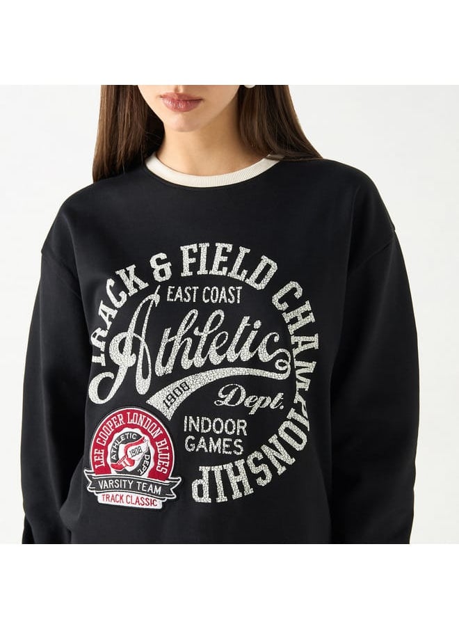 Lee Cooper Lee Cooper Printed Sweatshirt with Crew Neck and Long Sleeves  - Image 4
