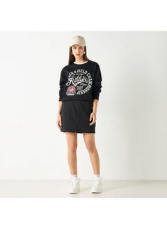 Lee Cooper Lee Cooper Printed Sweatshirt with Crew Neck and Long Sleeves  - Image 2