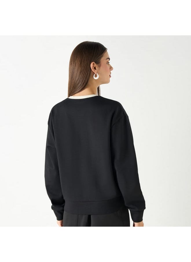 Lee Cooper Lee Cooper Printed Sweatshirt with Crew Neck and Long Sleeves  - Image 3