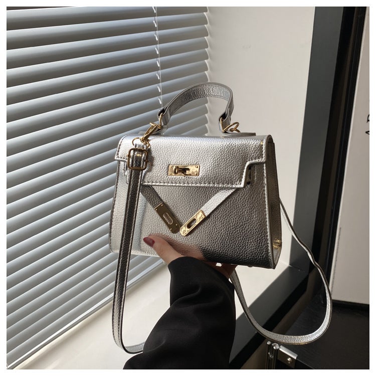 2024 New Mori Bag Womens Fashion Texted Portable Kelly Bag Shoulder Crossbody Bag This Years Popular commuter Bag Purple - Image 2