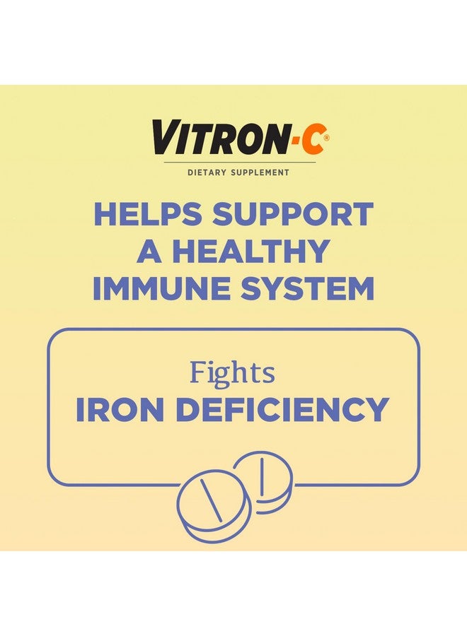 Vitron-C Iron Supplement for Women, Immunity Support Iron Supplements with Vitamin C, Iron Pills for Immune Support, 60 Count - Image 4