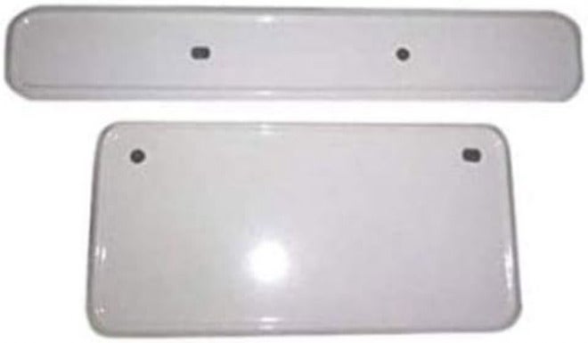 Ramanta Bike Number Plate Number Plate for Bike Non-HSRP Number Plate Standard Size Compatible with All Motorbikes and Scooters - Front 11 x 2 and Rear 8 x 4 Inches - Set of 2 (Front - Rear, White) Temp fluctuation resistant crafted quality