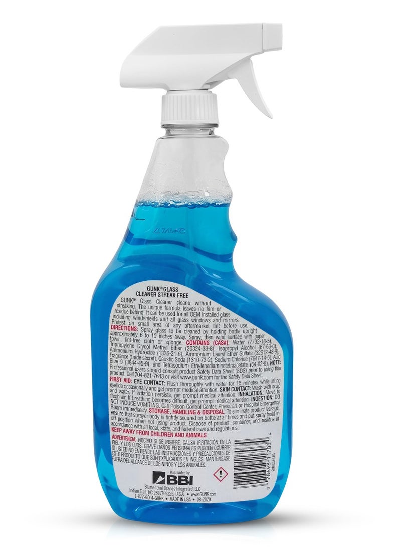 Gunk Glass Cleaner Spray 975ml – Streak-Free Formula Removes Dirt, Oil Film, Bugs, Bird Droppings – For Windshields, Windows, Mirrors, Glass Doors – Safe for Auto and Home Use – Easy Spray Bottle GC33 - Image 2