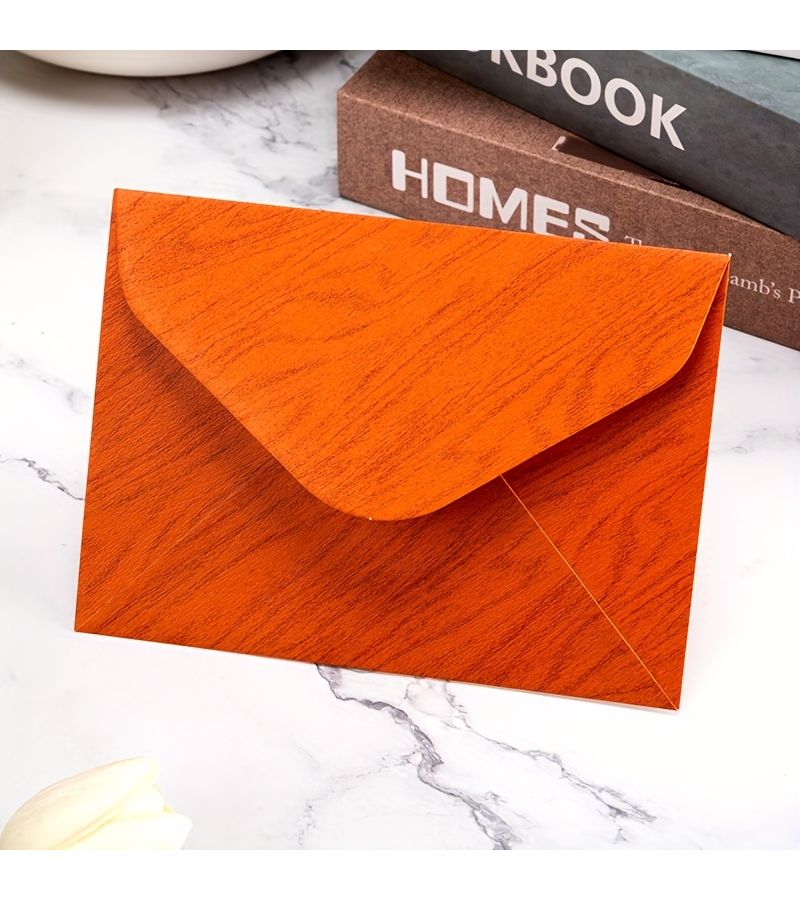 35 Sheets Vintage Orange Letter Paper Set with Envelopes and Sealing Wax Stamps - Image 5