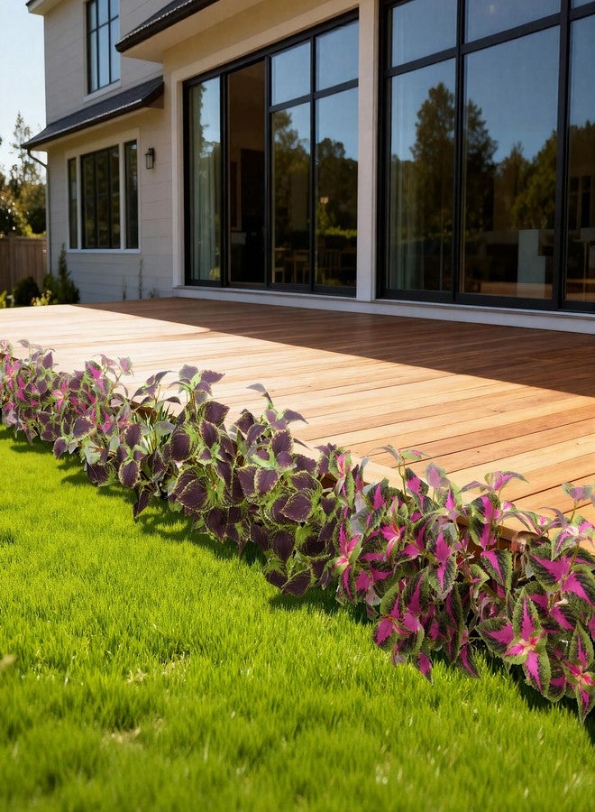 florisso Artificial Greenery Plants Outdoor, 5 Pcs Faux Coleus Plants UV Resistant Silk Plants with Stems, Fake Plants for Outside Garden Patio Hanging Planter Pathway Front Porch Decoration(Brown) - Image 5