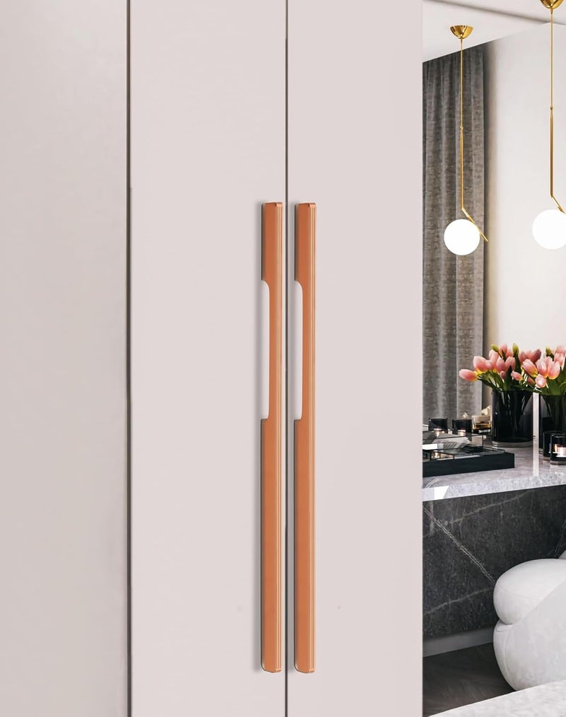 HARMONUS Fancy Aluminium Kitchen Cabinet HandlePull HandleDoor HandleDrawer HandleRose Gold Finish Aluminium Alloy 24 INCH 4 PCS HCRGSAC35424 INCH - Image 2