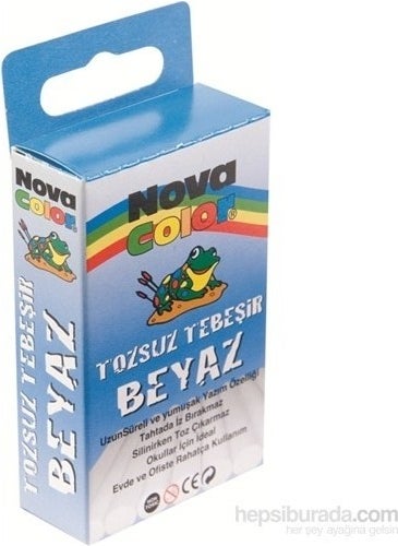 Nova Color Chalk 10 Pack White Dust-free Nc-4110  - Image 1