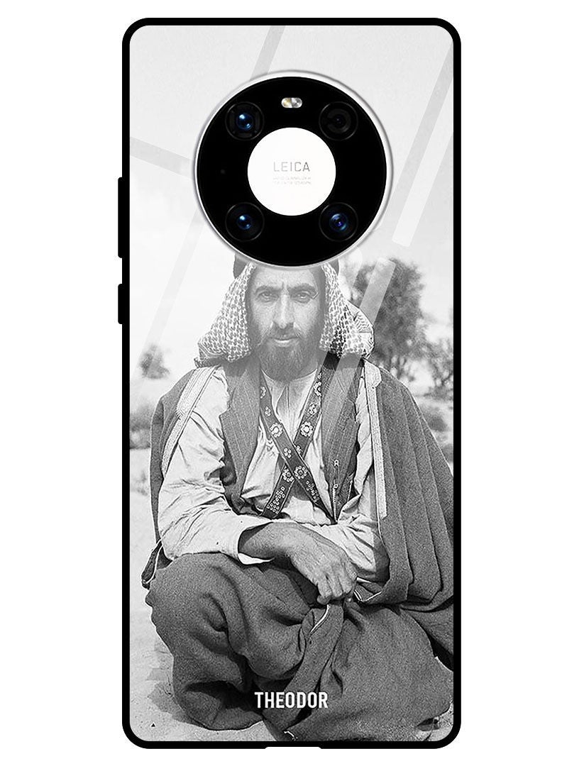 Theodor Protective Tempered Glass Case Cover HUAWEI MATE 40 PRO 5G  Sheikh Zayed Sitting - Image 1