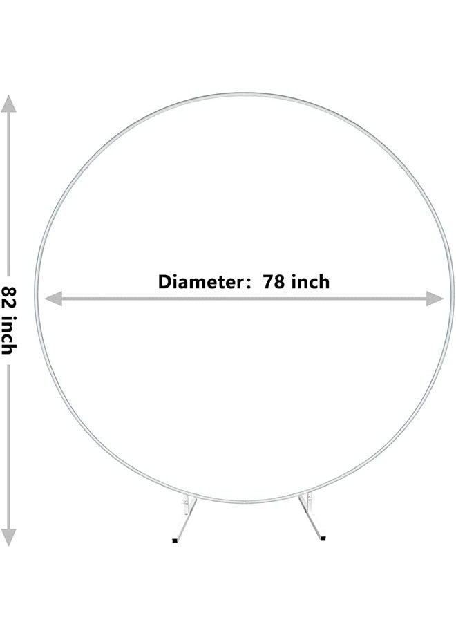 2m White Circle Round Backdrop Stand Party Wedding Decor Arch Metal Arch Decoration Balloon Garland Arch Holder Kit Birthday Graduation - Image 3
