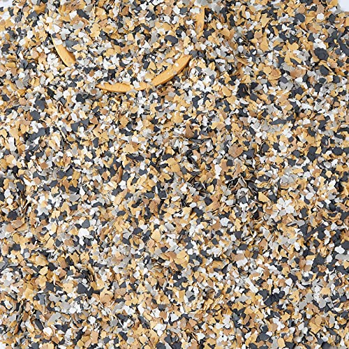 Timtin 700 G/ 1.54 Lb Blend Decorative Color Chips Concrete Floor Coatings Paint Flakes for Garage Floor Paint Interior Exterior Walls Floors(Black, White, Light Gray, Light Yellow, Light Coffee) - Image 1