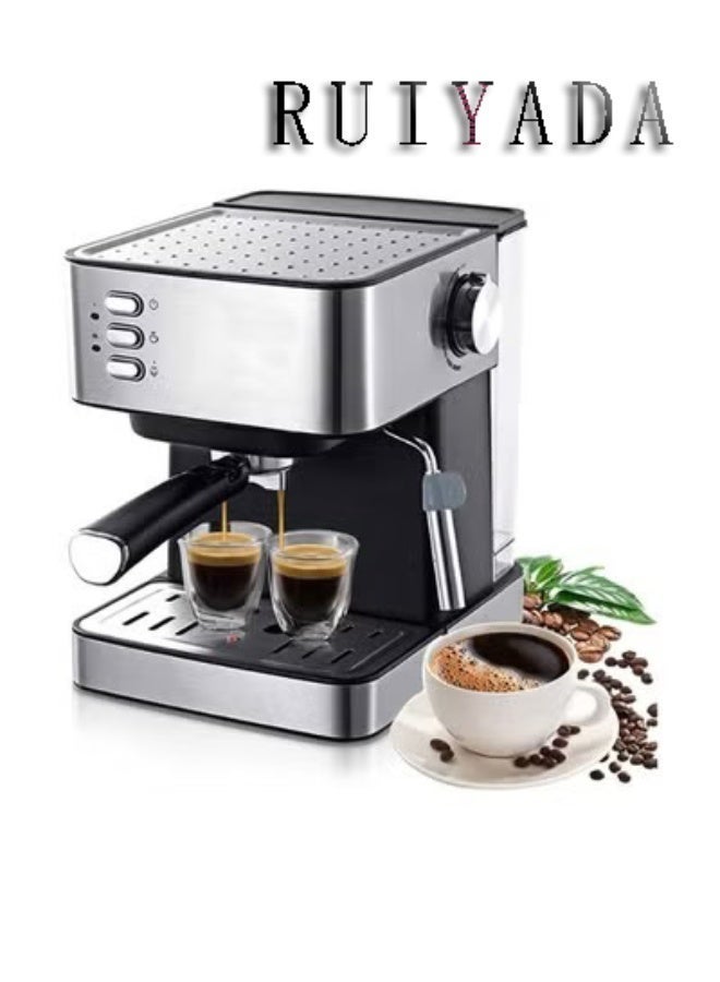 الحلم ماكينة صنع قهوة الإسبريسو التقليدية بمضخة، 15 بارًا مع عصا حليب رغوي، تحكم بلمسة واحدة خزان مياه قابل للإزالة سعة 1.6 لتر ماكينة صنع قهوة للكابتشينو واللاتيه والماكياتو مفاجأة صغيرة - Image 1