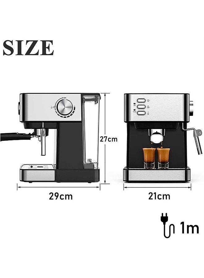 الحلم ماكينة صنع قهوة الإسبريسو التقليدية بمضخة، 15 بارًا مع عصا حليب رغوي، تحكم بلمسة واحدة خزان مياه قابل للإزالة سعة 1.6 لتر ماكينة صنع قهوة للكابتشينو واللاتيه والماكياتو مفاجأة صغيرة - Image 5