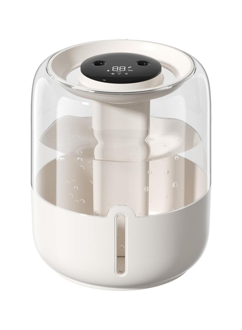 Joshberg Air Humidifier, 4L Large Capacity USB Dual Spray Humidifier, Night Light, Three Spray Modes, Humidity & Mode Display, Auto Shut Off, Quiet, for Bedroom Babies Room Desktop Office,White - Image 1