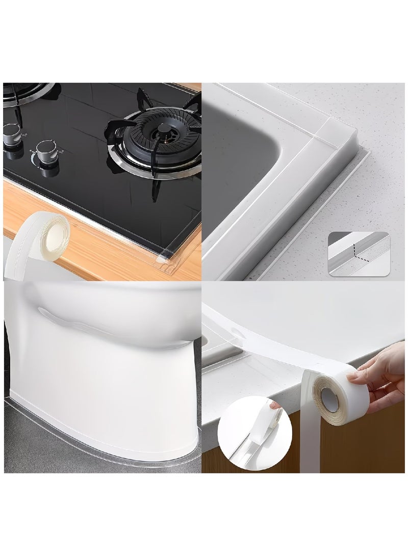 MOBM Transparent Silicone Kitchen and Bathroom Sealing Tape 3CM x 5M Waterproof Gap Strip for Sink Toilet and Corner Protection - Image 4