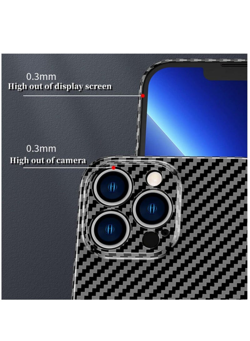 MUNTAQI Personality Handsome Light Thin Carbon Fiber Pattern PC Phone case Compatible with iPhone 15 Plus Unique Comfortable Cool Shockproof Back Cover - Image 3