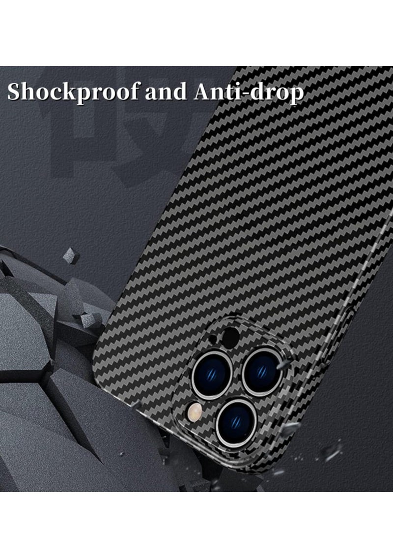 MUNTAQI Personality Handsome Light Thin Carbon Fiber Pattern PC Phone case Compatible with iPhone 15 Plus Unique Comfortable Cool Shockproof Back Cover - Image 2