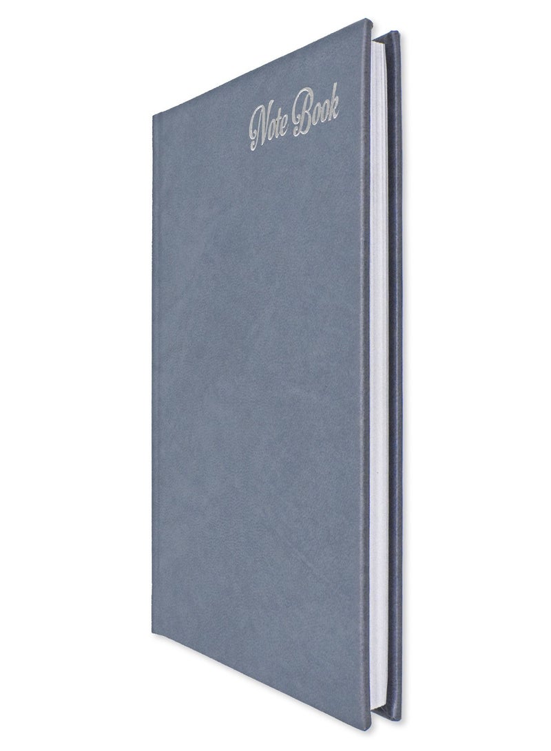 FIS دفتر FIS جلد ملصق، حجم A5، ورق أبيض مائل، 70 جرام، 196 صفحة، 8 مم مسطر، غلاف مبطن من جهة واحدة، لون رمادي - FSNB1SA5WHBLGY - Image 3