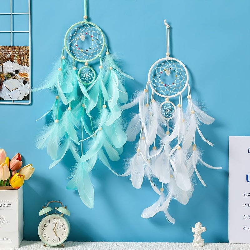 Blue Seashell Heart Hanging Ornament Handmade Wall Decor Creative Birthday Gift Pendant - Image 2