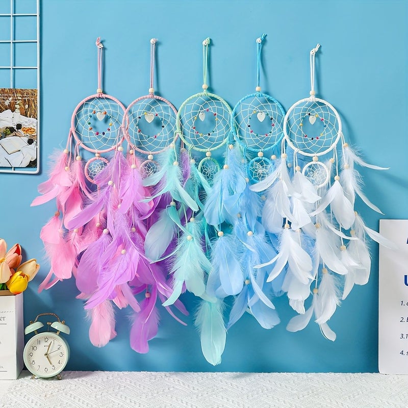 Blue Seashell Heart Hanging Ornament Handmade Wall Decor Creative Birthday Gift Pendant - Image 1