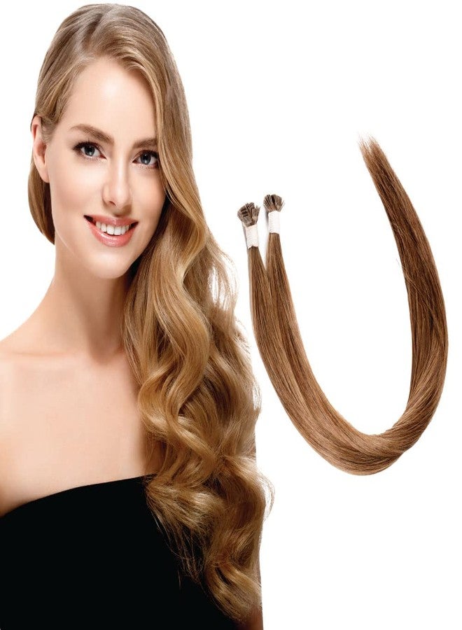 EVERLONG U Tip Hair Extensions by Everlong, Remy Human Hair, Fusion Glue Adhesive Method, Premium Keratin 56 gram Bundles, 20" #7 Sepia Brown - Image 1
