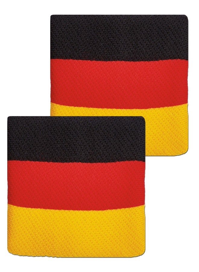 TOURNA Unique Sports Flag Wristbands, Germany Flag sweatbands - Image 1