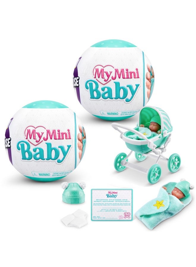 5 Surprise 5 مفاجآت سلسلة بيبي ميني 1 (عبوة 2) من زورو، كبسولة غامضة قابلة للجمع، لعبة للفتيات، دمية بيبي مصغرة واقعية، مجموعة ألعاب وإكسسوارات - Image 1