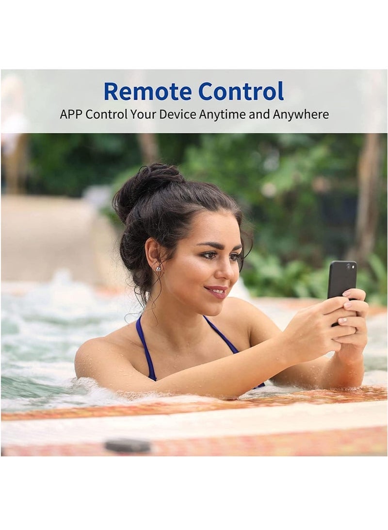 40A Smart WiFi/Bluetooth Switch, Heavy Duty WiFi Pump Controller for Pool Pump, Water Heater, Air Conditioner, Compatible with Alexa and Google Home, Neutral Wire Required  - Image 5