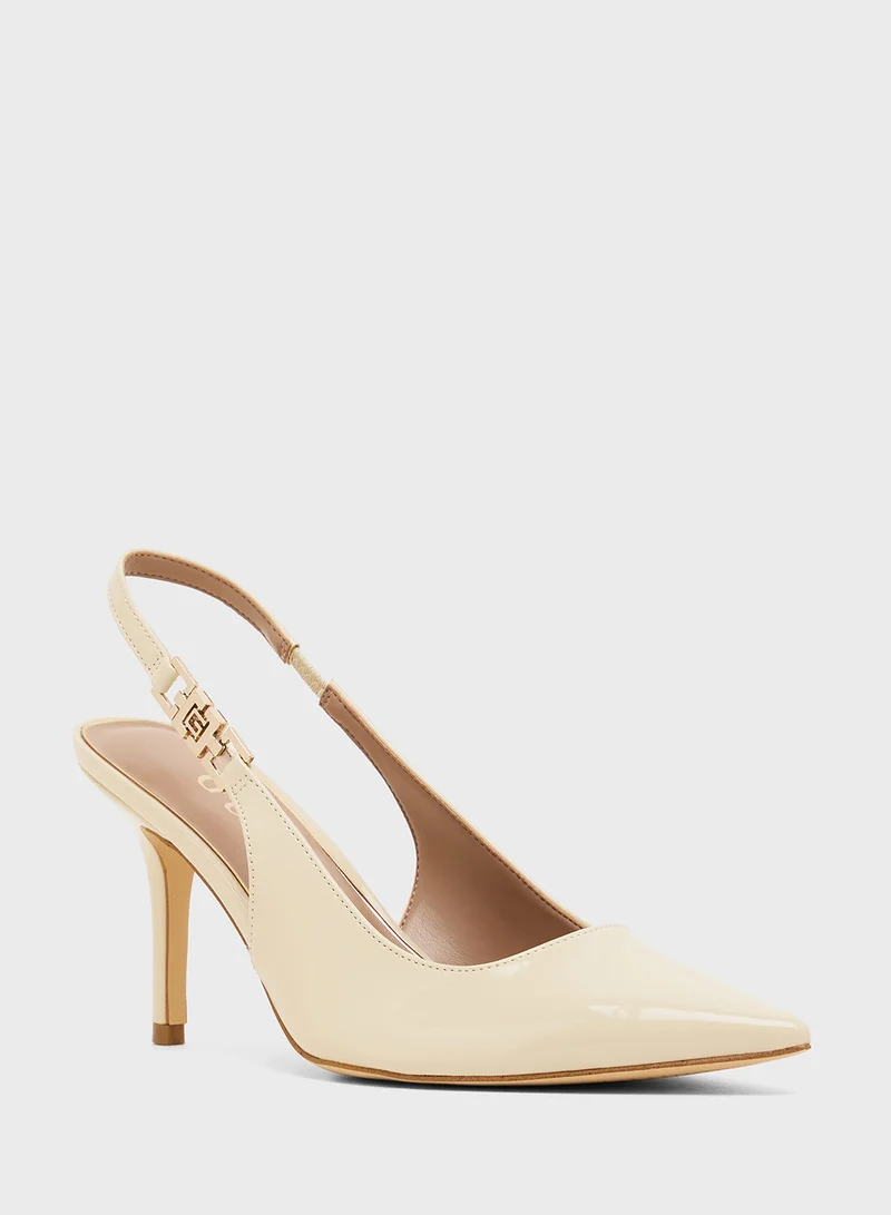 GUESS Pointed Toe Sling back strap pumps