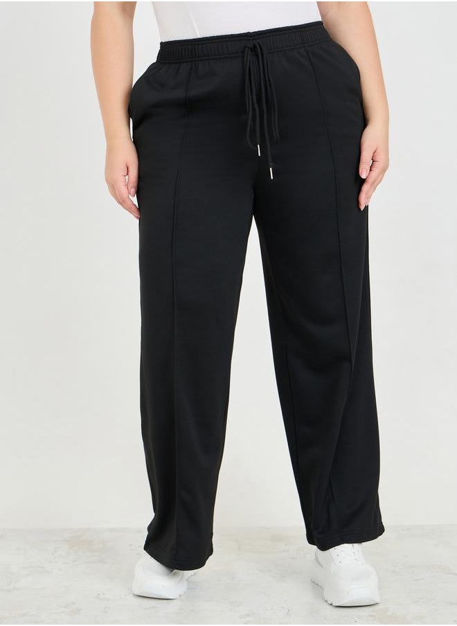 Styli - High Rise Wide Leg Joggers - Image 1