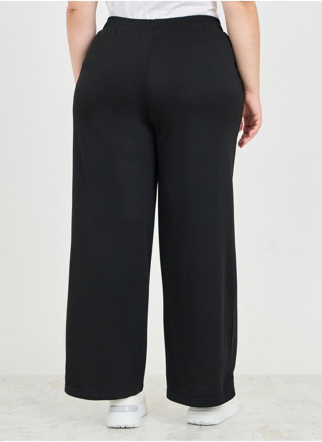 Styli - High Rise Wide Leg Joggers - Image 1