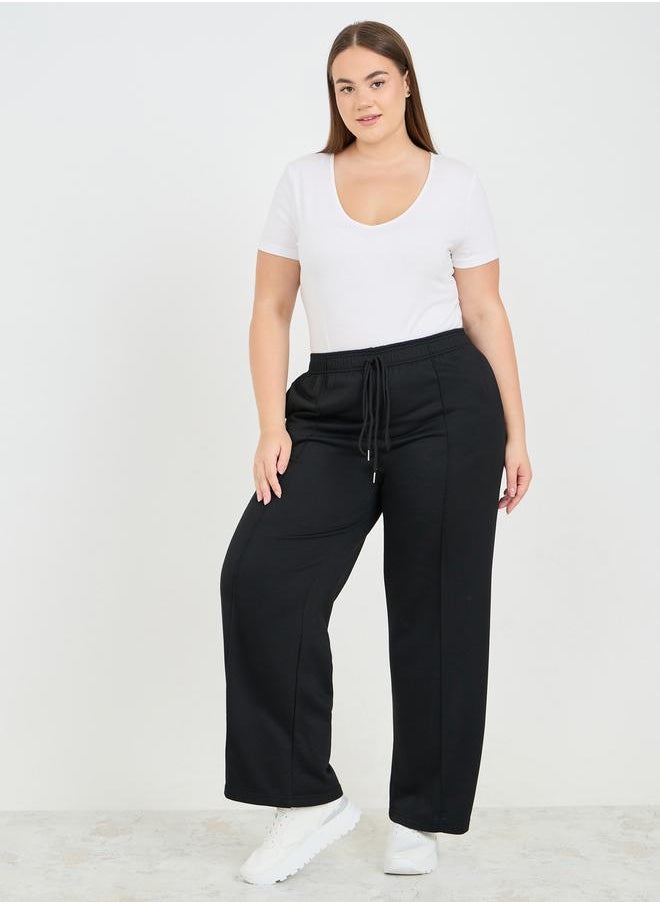 Styli - High Rise Wide Leg Joggers - Image 1