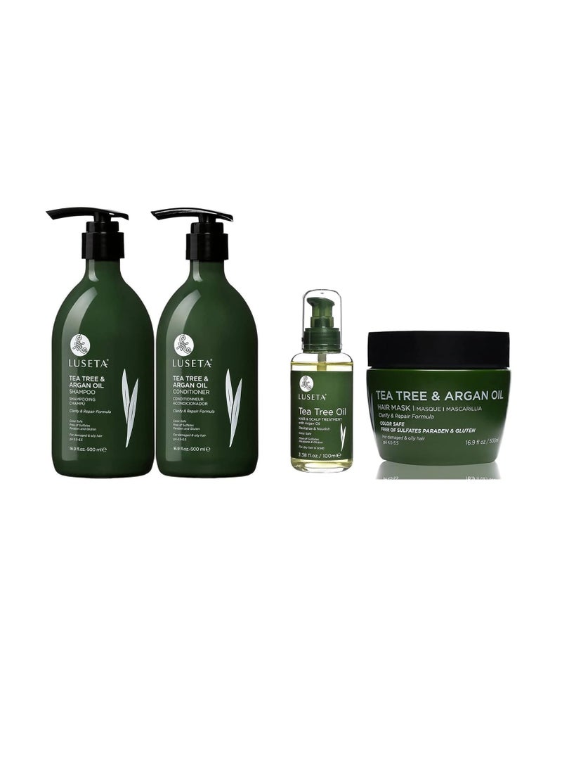 Luseta Tea Tree Set with Hair Oil Sreum and Hair Mask  - Image 1