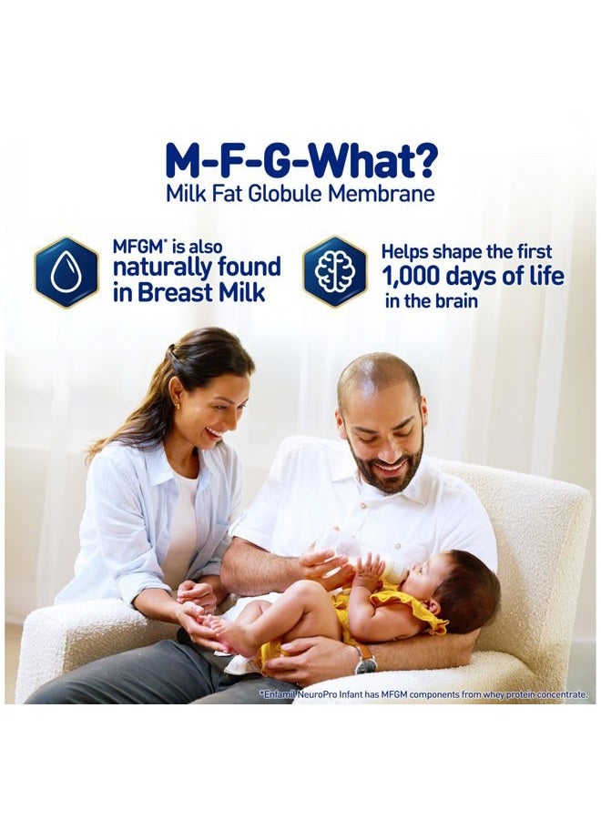 Enfamil NeuroPro Baby Formula, MFGM* 5-Year Benefit, Expert-Recommended Brain-Building Omega-3 DHA, Exclusive Immune Supporting HuMO6 Blend, Infant Formula Powder, Baby Milk, 36.4 Oz - Image 3