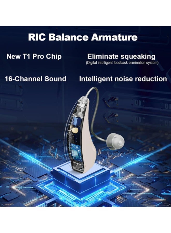 جي سي سي جوو Rechargeable Hearing Aids for Seniors Hearing Loss (Not Amplifier) - Latest 16-Channel Digital Hearing Aid with Intelligent Noise Cancellation, 5-Day Long-Lasting Battery, Medical-Grade Materials, Comfortable  Anti-Slip for Secure Wearing - Image 4
