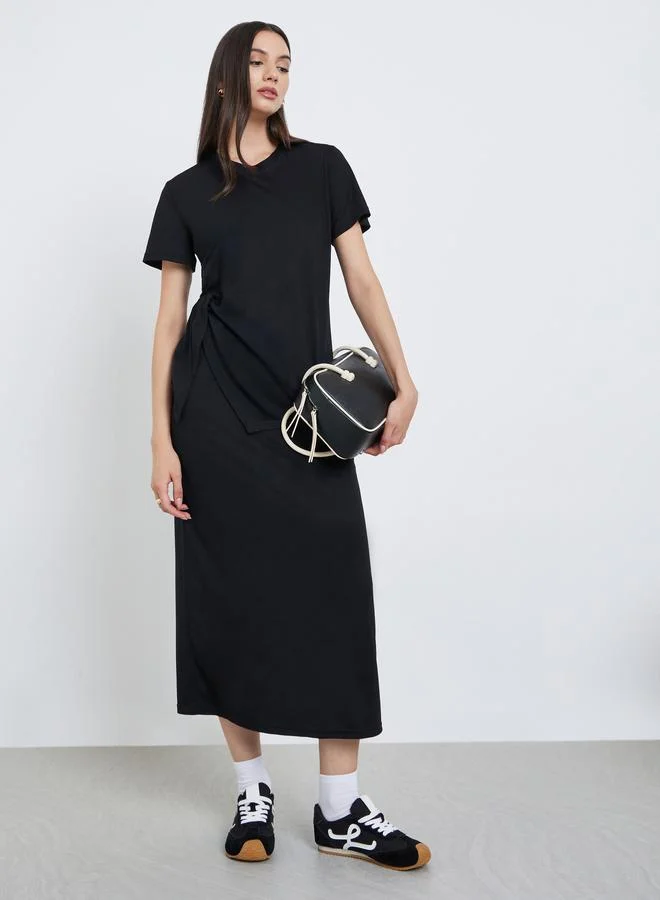 Take Two Take Two Women Asymmetric Hem T-Shirt and Skirt Co-Ords