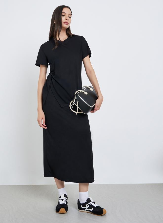 Take Two Women Asymmetric Hem T-Shirt and Skirt Co-Ords - Image 1