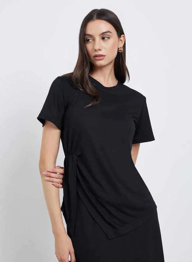 Take Two Take Two Women Asymmetric Hem T-Shirt and Skirt Co-Ords