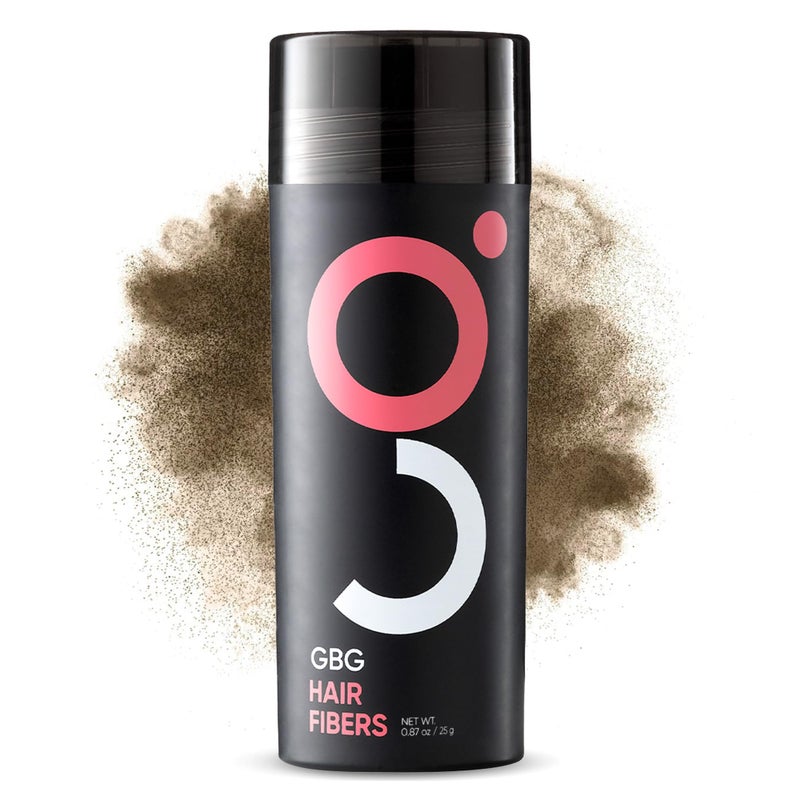 Get Back Gorgeous GBG Hair Fibers for Thinning Hair  Bald Spots Light Brown  25g Bottle  Conceals Hair Loss  Instant Cover Up  Volume in 30 Seconds Hair Powder for Women  Men  Cruelty Free