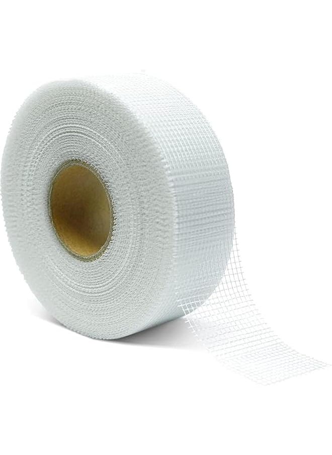 PROMASS - promass 50mm X 90mtr Long Plasterboard Mesh Joint Scrim Drywall Fibre Glass Self Adhesive, Wall Hole or Crack Repair Gypsum Board Joint Tape - Image 1