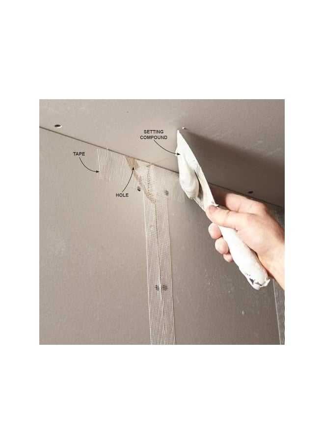 PROMASS - promass 50mm X 90mtr Long Plasterboard Mesh Joint Scrim Drywall Fibre Glass Self Adhesive, Wall Hole or Crack Repair Gypsum Board Joint Tape - Image 1