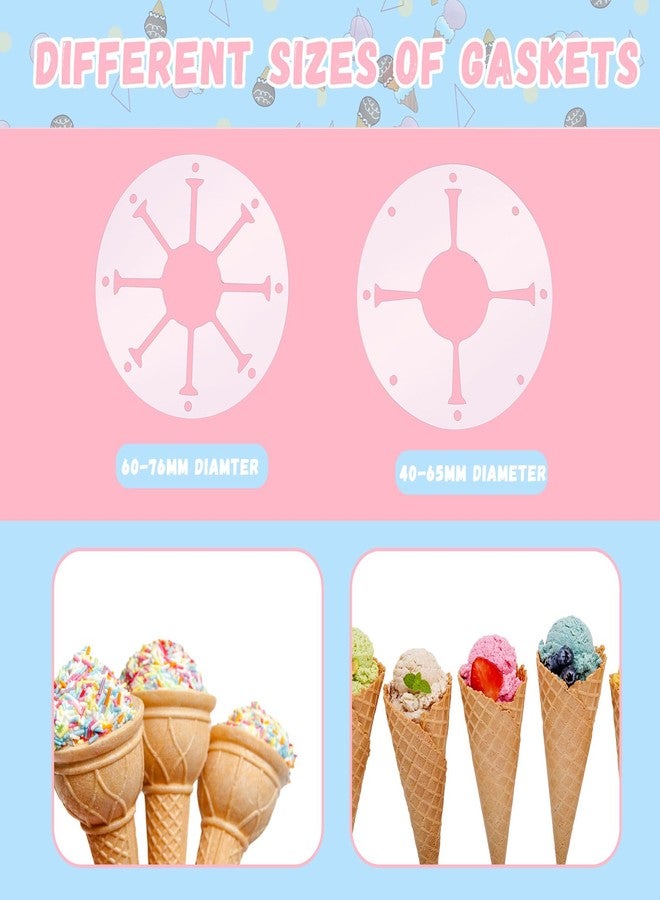 Tioncy 2 Pcs Ice Cream Cone Dispenser Waffle Cones Holder 16'' L x 3'' Dia with 2 Gaskets for Ice Cream Wall Mount - Image 5