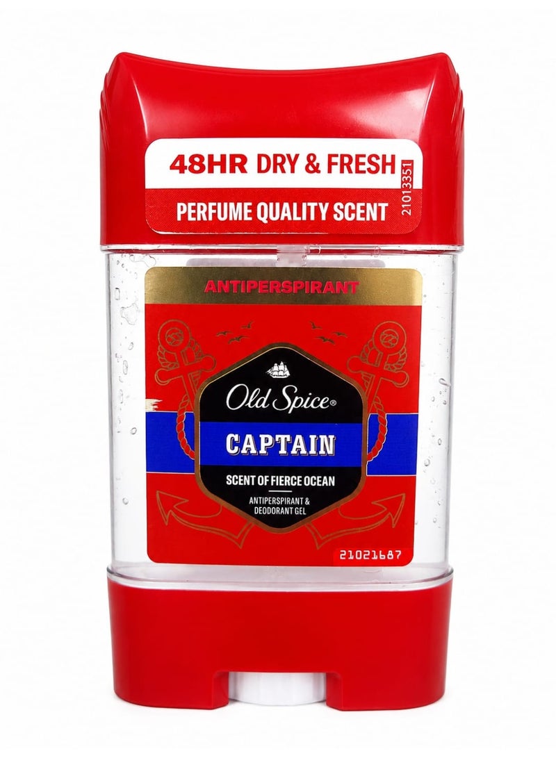 Old Spice Captain Scent Of Fierce Ocean AntiPerspirant & Deodorant Gel For Men 70ml - Image 1