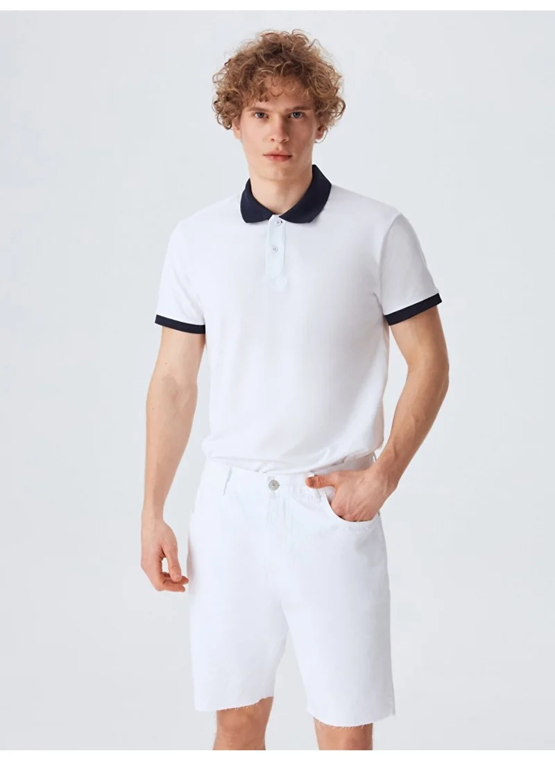 LTB Stephano White Men's Jean Bermuda