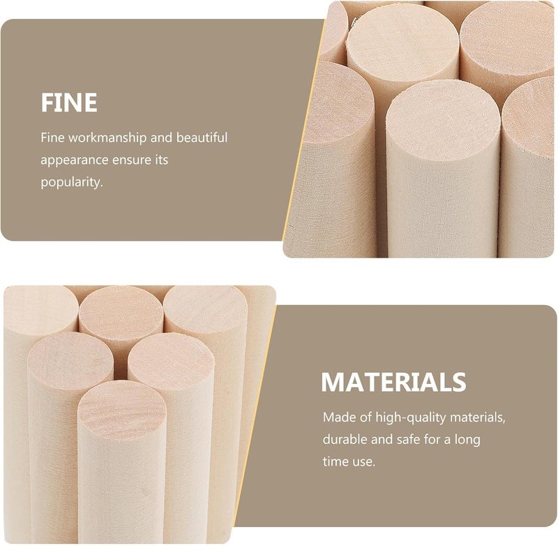 Trendy natural assorted colors 10pcs Unfinished Natural Wood Rods 10x2.5cm Solid Wood Round Sticks for DIY Craft Carving Materials Art Projects Multi-purpose fine material Multiple sizes Fixed & portable compatible Priority based order prep Simple multifunctional build Easy clean surface All-season available stock Neat shape Daily repeated use trusted quality Strategic warehouse site Well-engineered versatile build All-round unified build Gulf user preference oriented build Spec upgraded improved quality Local licensed courier Sufficient order stock Bulk order available stock Various size alternatives Good ventilation Elegant practical multi-option build Simple multi-feature practical build Spec compliant trusted quality Global mainstream design picks Worldwide simple practical design - Image 3