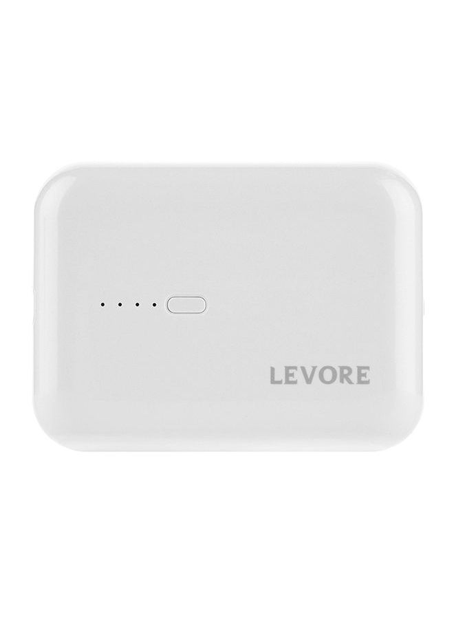 LEVORE باور بانك 10000 مللي أمبير في الساعة شحن سريع 2 منفذين أبيض  - Image 1