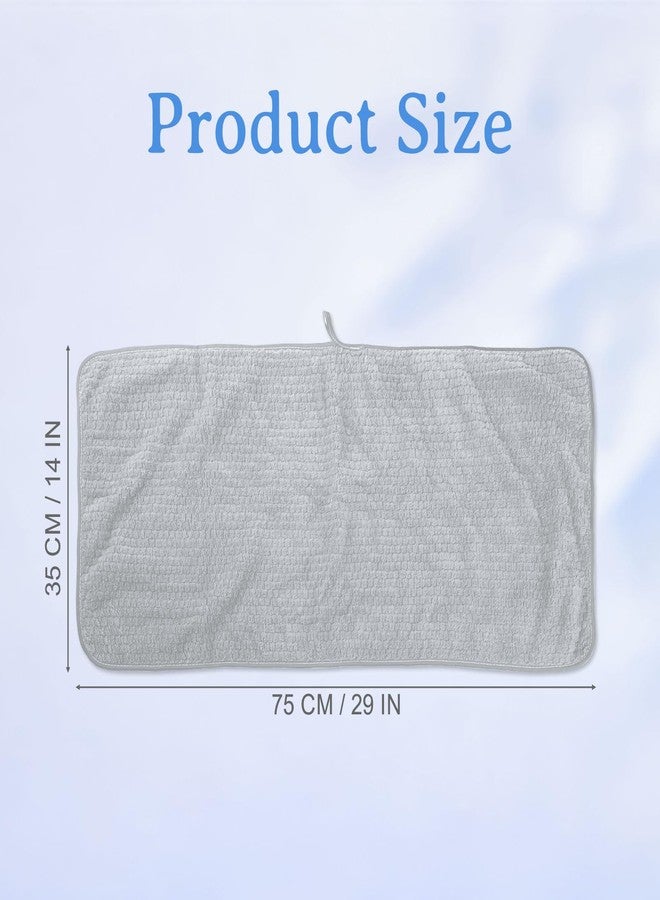 Hipruict Small Hand Bath Towels, 4 Pack Microfiber Hand Towels with Hanging Loops, Ultra Soft and Absorbent for Bathroom, Kitchen, Pool, Gym and Travel, 29” x 14” (Gray) - Image 2
