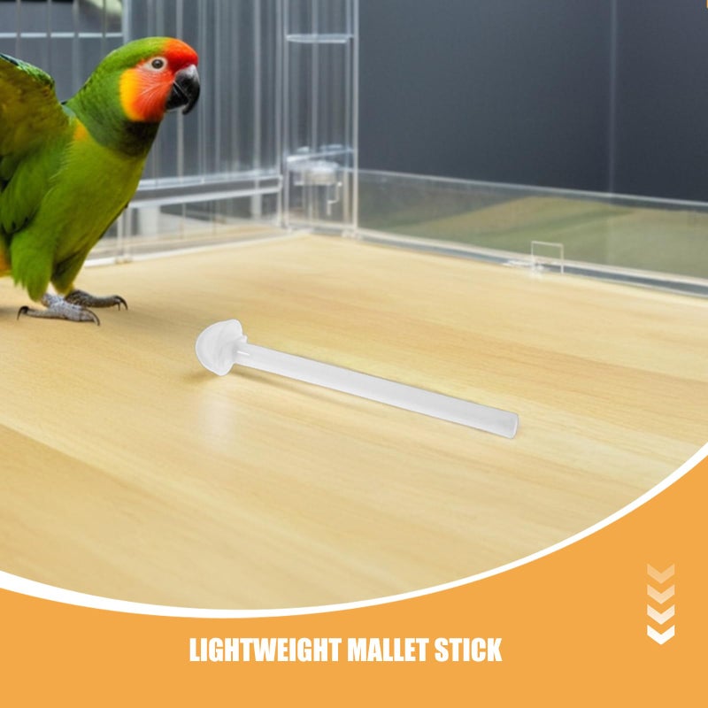 White Plastic Bird Perches 50 Pack Grinding Surface for Small Birds Parrots - Image 4